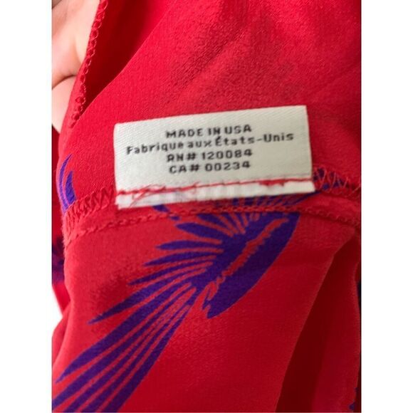 Tucker 100% Silk made in USA dress red women's size small - Picture 5 of 6